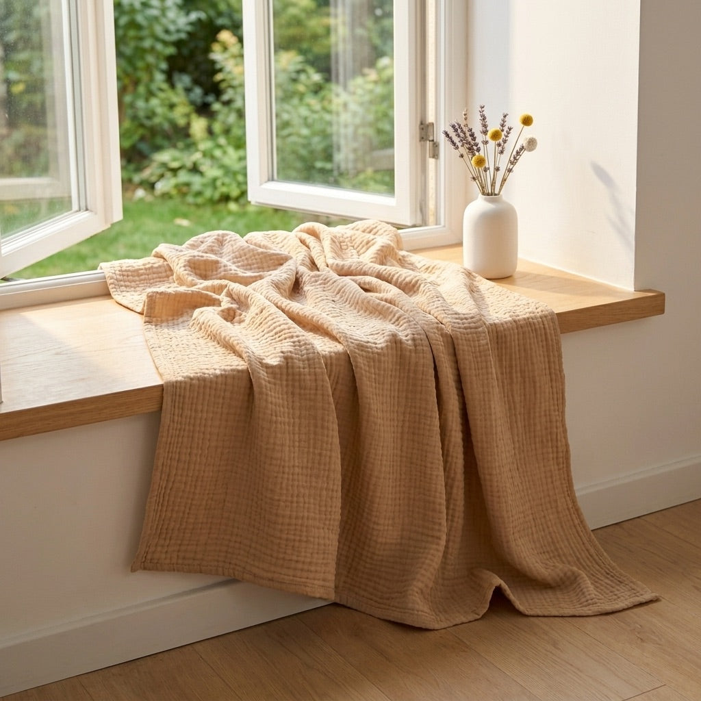 Plaid Coton Doux – Léger, naturel et ultra-confortable