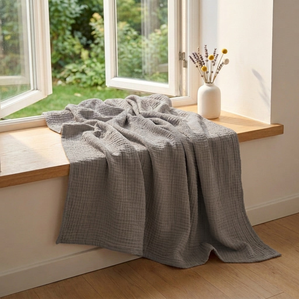 Plaid Coton Doux – Léger, naturel et ultra-confortable
