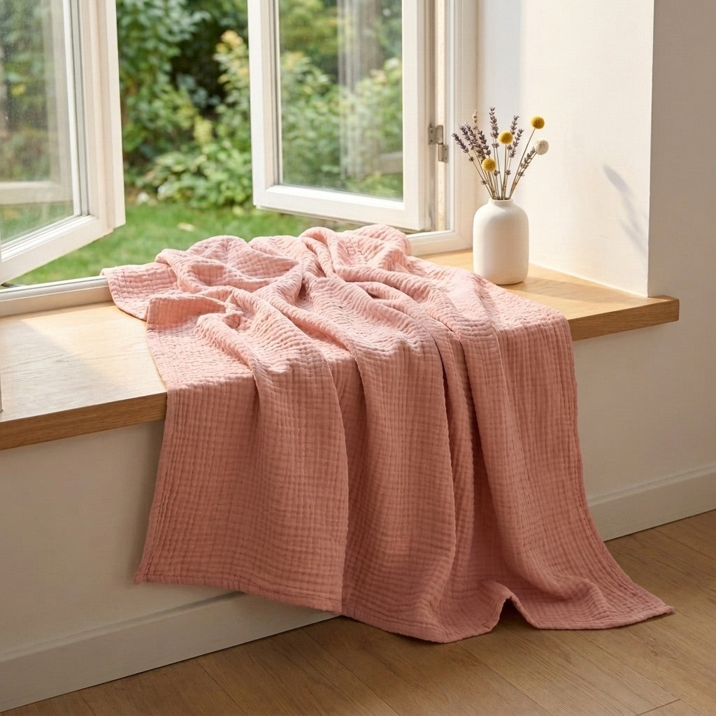 Plaid Coton Doux – Léger, naturel et ultra-confortable