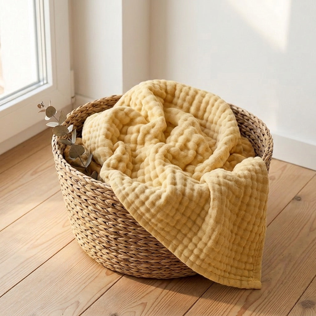 Plaid Coton Doux – Léger, naturel et ultra-confortable