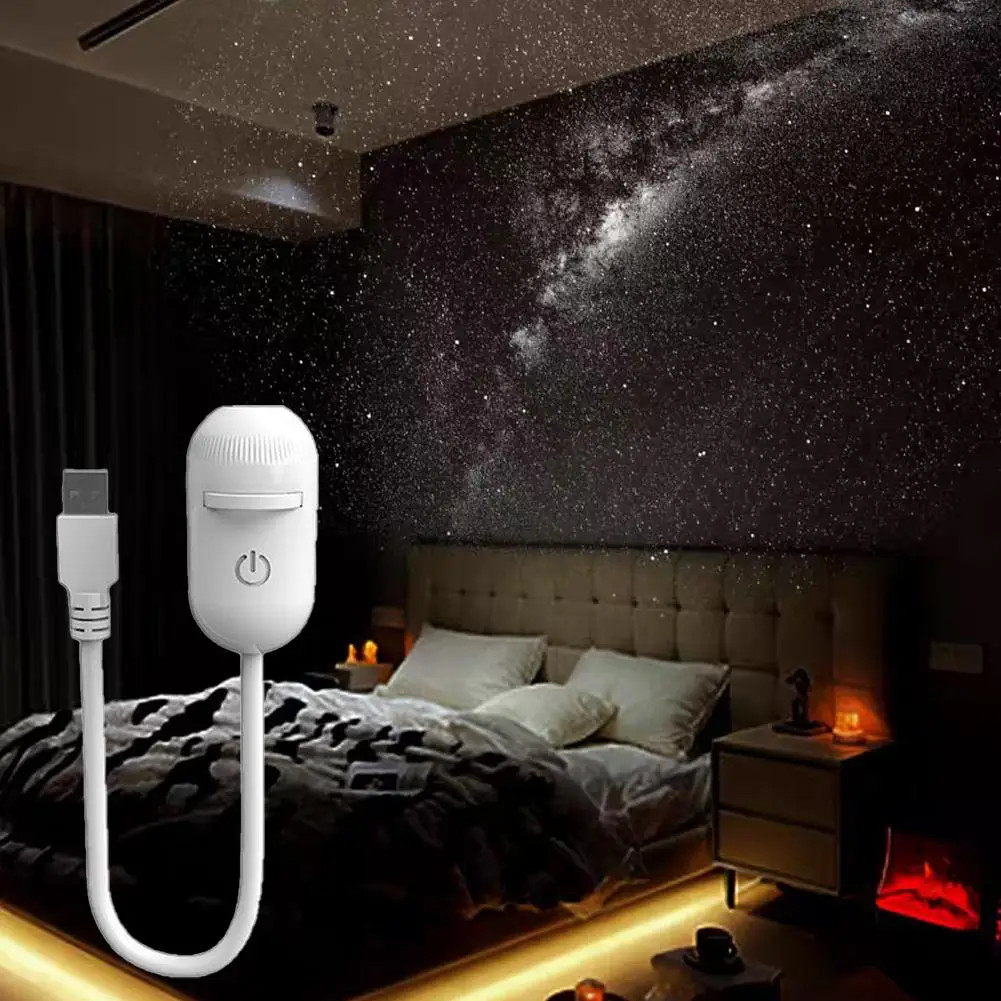 2-in-1 Galaxy Projector with Starry Sky Design and Night Light