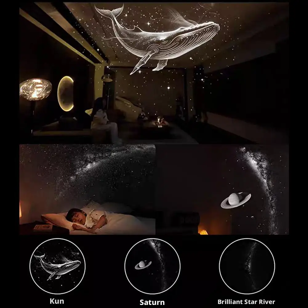 2-in-1 Galaxy Projector with Starry Sky Design and Night Light – Image 3